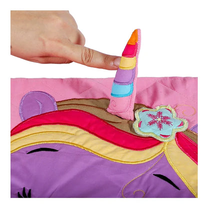 Unicorn Trunk Basket-Quilt Hamper (Pink)