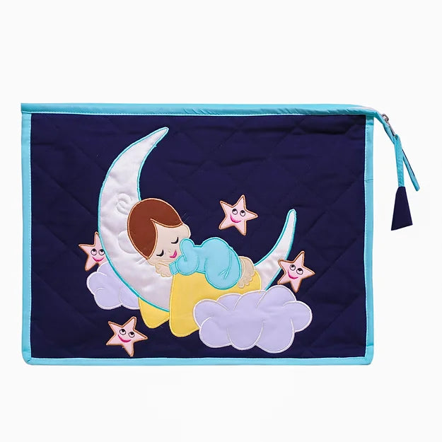 Love U to the Moon 3-pouch Set (Navy)