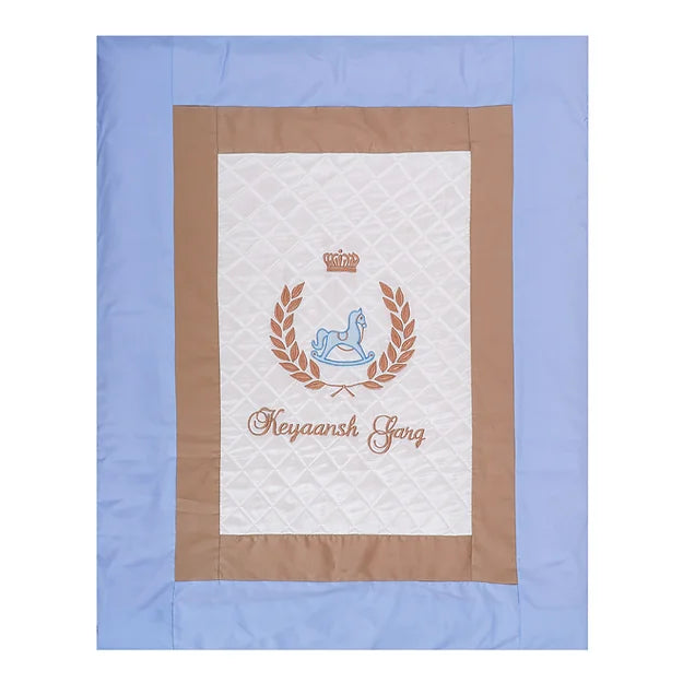 Royal Steed Cot Bedding Set (Blue)