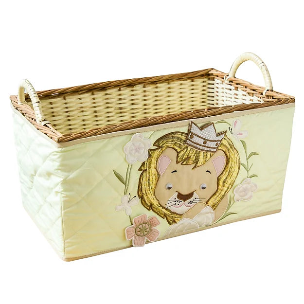 "Simba & Mufasa" Open Basket with Quilt Set (Lemon)