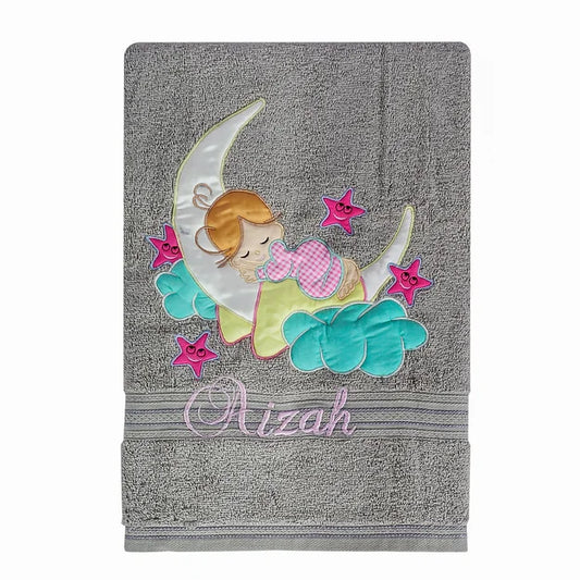 Love U to Moon Towel (Grey)