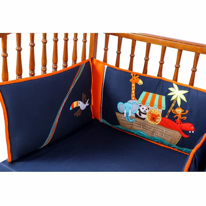 Madagascar Cot Bedding Set (Navy Blue)