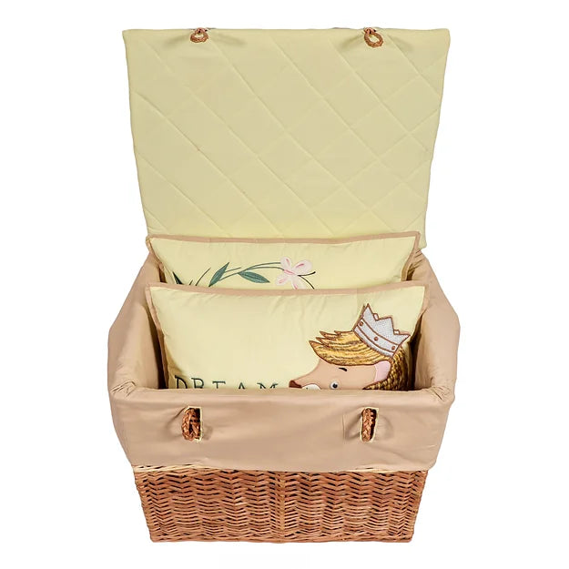 "Lion Family" Cushion and Basket Hamper (Lemon)