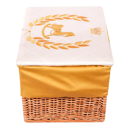 Royal Steed Small Basket (White and Golden)