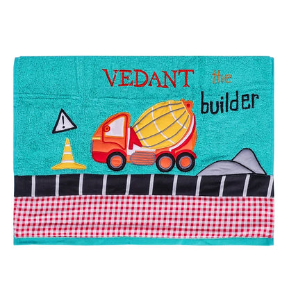 Little Builder Towel (Teal)