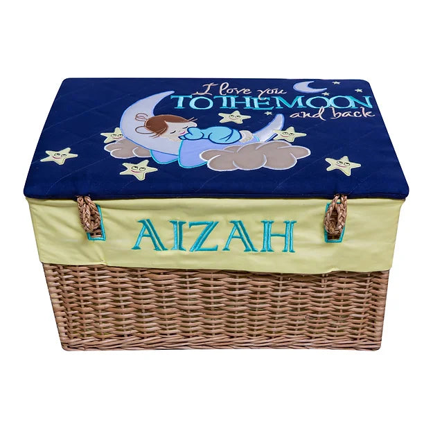 Love U to Moon Small Basket (Blue)