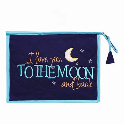 Love U to the Moon 3-pouch Set (Navy)