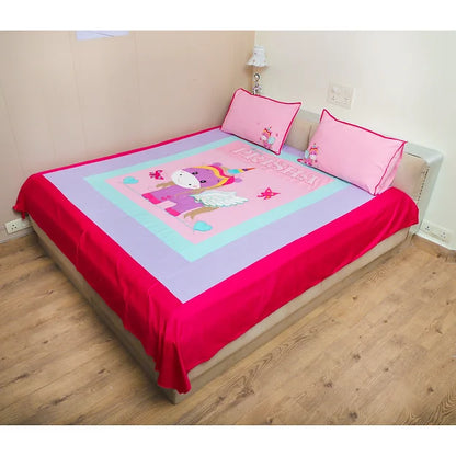 Unicorn Double Bedding Set (Pink)