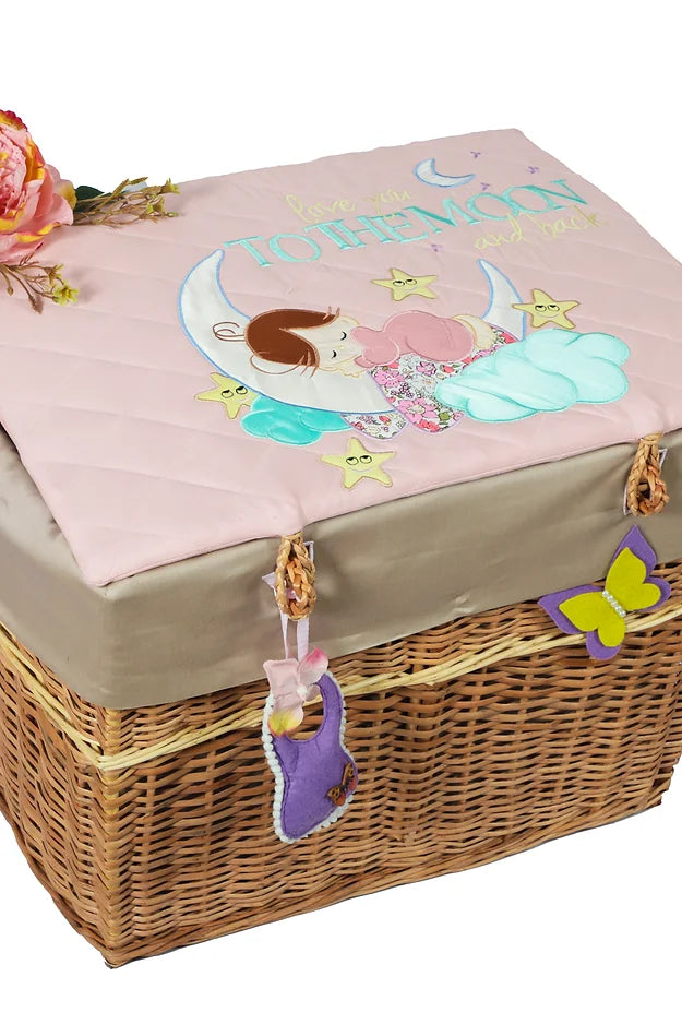 10pcs Love U to Moon Baby Trousseau (Peach)