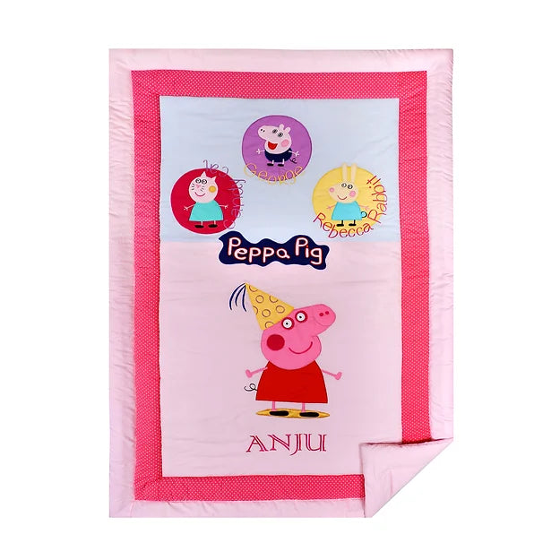 Peppa Single Bed Quilt (Pink)