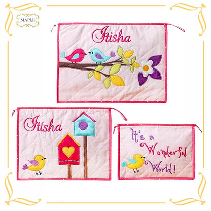 Chirping Birdies Multi-Pouches (Pink)