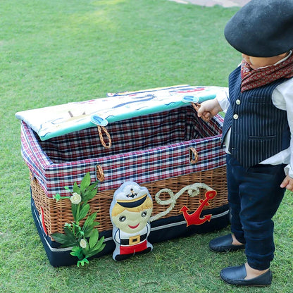 Little Sailor Trunk Basket with Embellishments