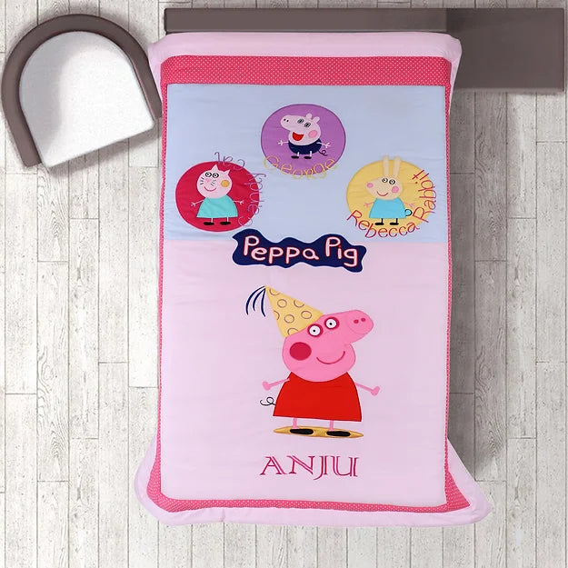 Peppa Single Bed Quilt (Pink)