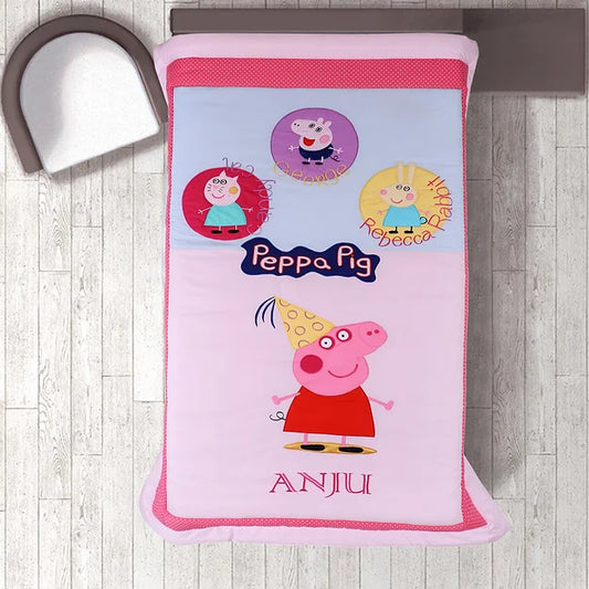 Peppa Single Bed Quilt (Pink)