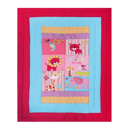 Animals R my Playmates Quilt (Pink)