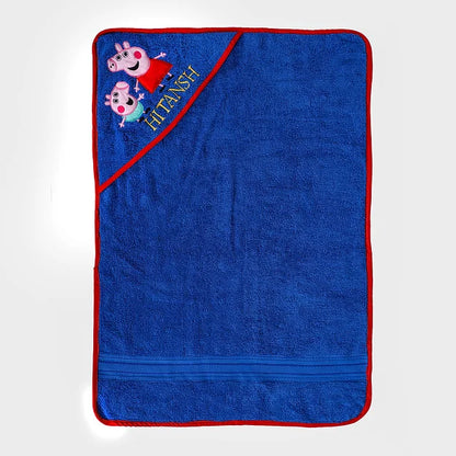 Peppa Towel Wrap with Cap (Blue)