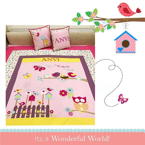 Chirping Birdies Double Bedspread