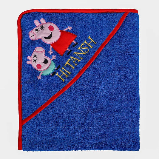 Peppa Towel Wrap with Cap (Blue)