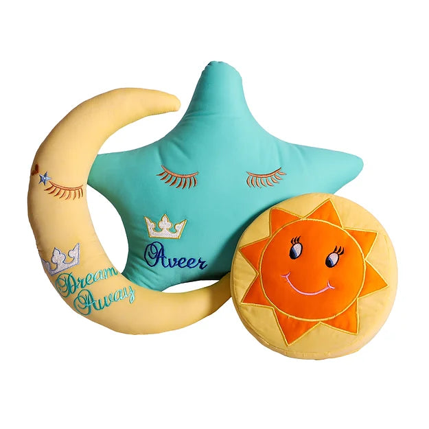 Dreamland Sun, Moon, Star Cushion Set