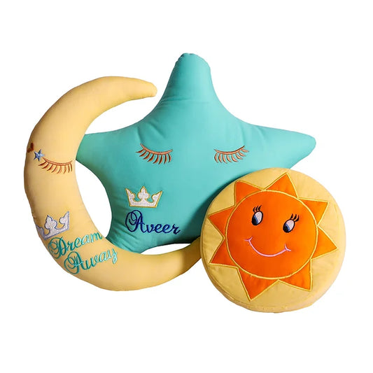 Dreamland Sun, Moon, Star Cushion Set