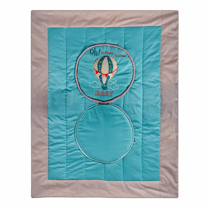 Cappadocia Cushion-cum-Quilt (Sea Green)