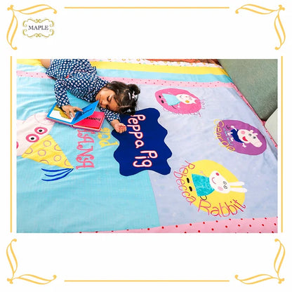 Peppa Pig Single Bed Quilt (Teal)