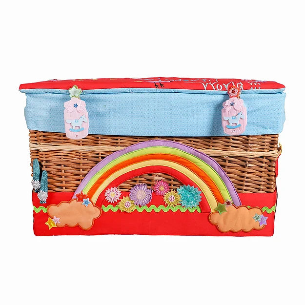 Birdies Trunk Basket with Embellishments (Red)