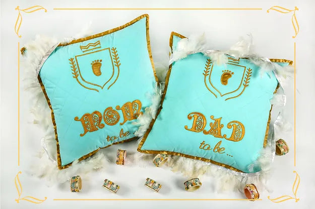 Parents-to-be Cushion Cover (Sea Green)