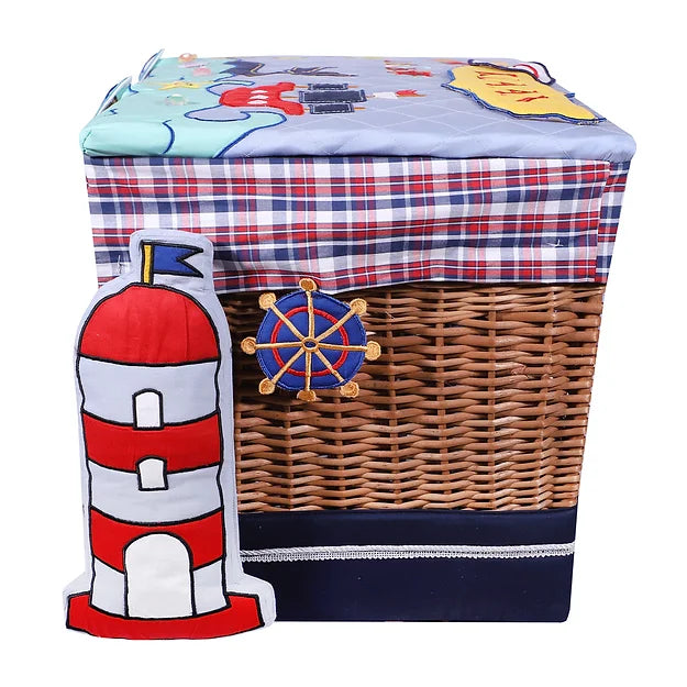 Little Sailor Trunk Basket with Embellishments