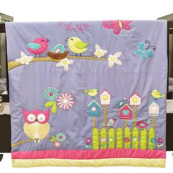 Purple Chirping Birdies Quilt (0-2 years)