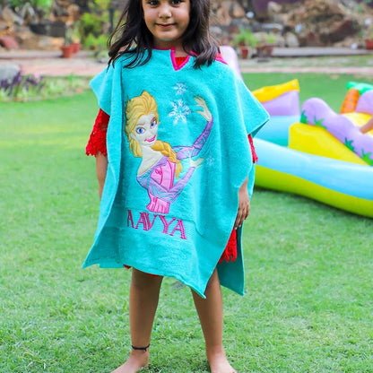 Princess Elsa Towel Poncho (Sea Green)