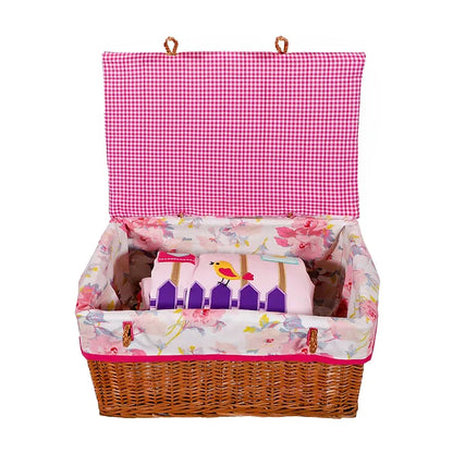 Chirping Birdies Quilt in a Basket (Yellow)