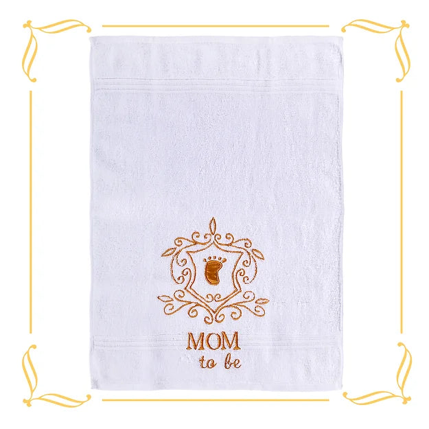 Parents-to-be Hand Towel Set (White)