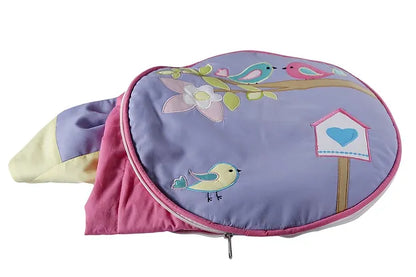 Chirping Birdies Cushion-cum-Quilt (Purple)