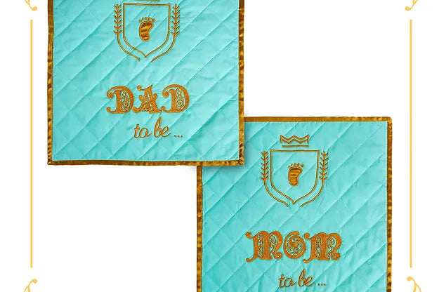 Parents-to-be Cushion Cover (Sea Green)