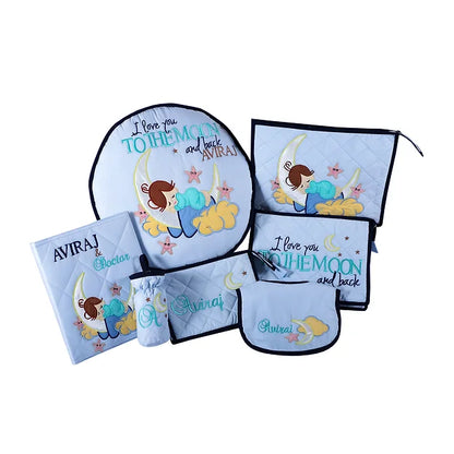 Love U to the Moon 7pcs Hamper (Blue)