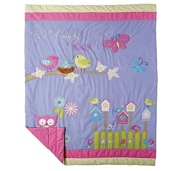 Purple Chirping Birdies Quilt (0-2 years)