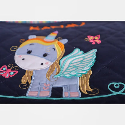 Unicorn 3-Pouch Set (Blue)