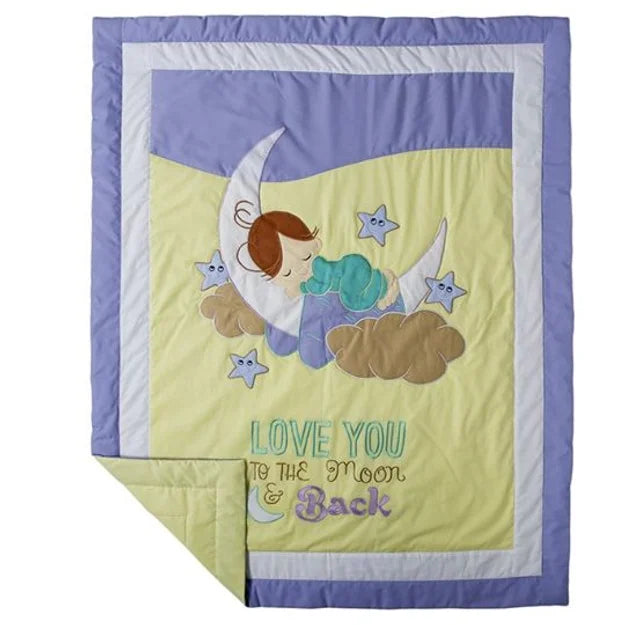 Love U to the Moon Quilt (Yellow)