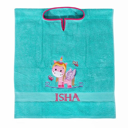 Unicorn Towel Poncho (Sea Green)