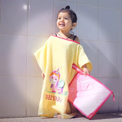 Unicorn Towel Poncho (Yellow)